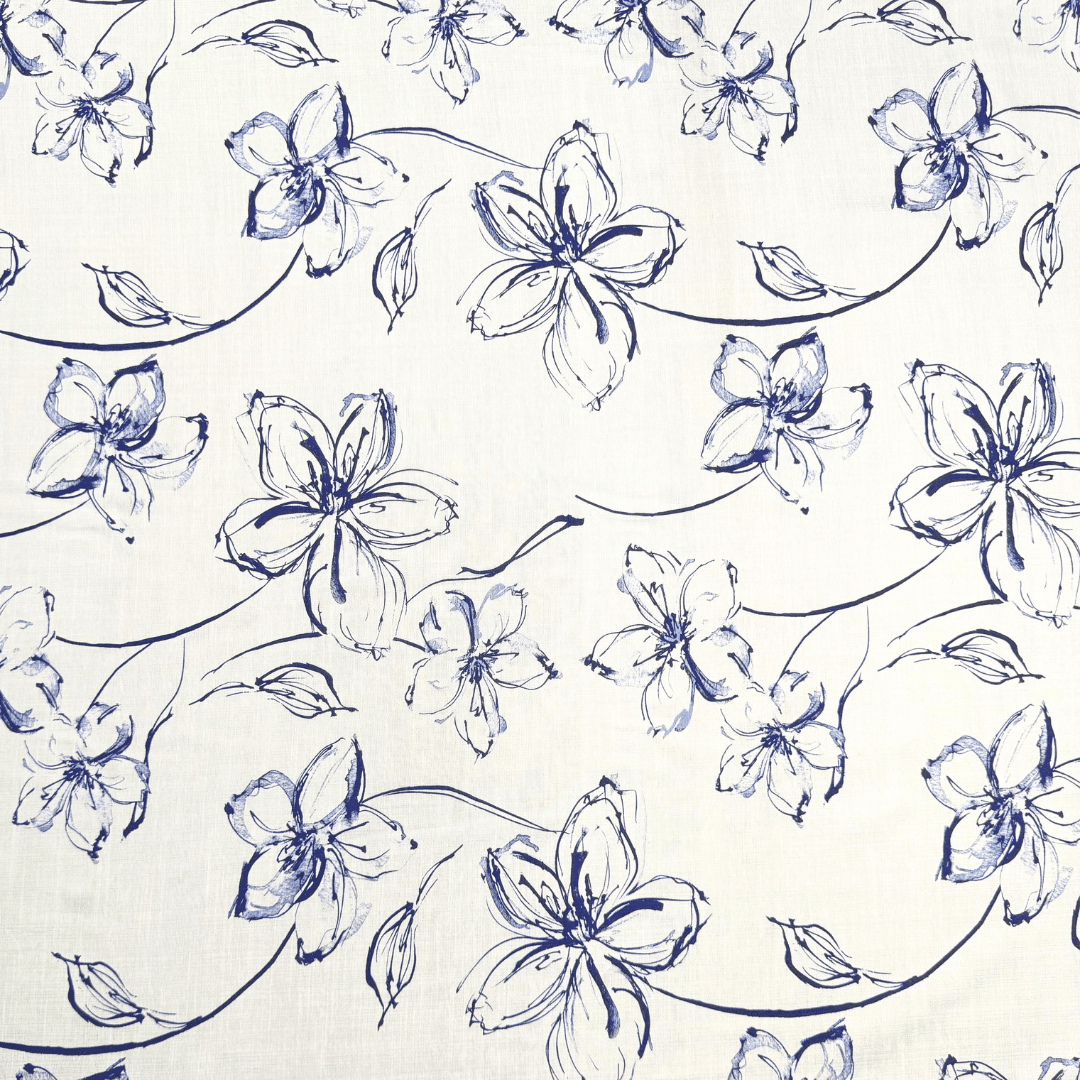 Printed Linen Blend Des.D - Ragland Fabrics