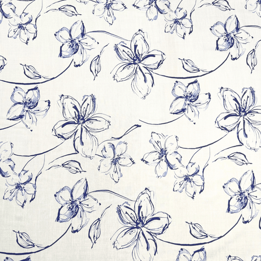 Printed Linen Blend Des.D - Ragland Fabrics