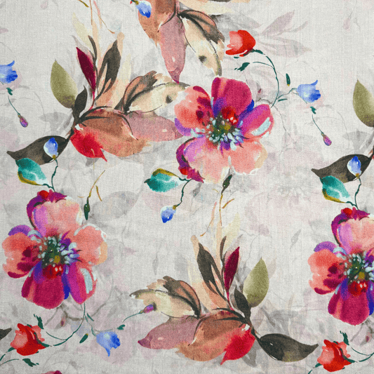 Printed Linen Blend Des.F - Ragland Fabrics