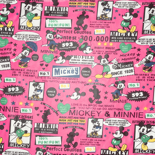 Printed Mickey Satin - CLOSEOUT - Ragland Fabrics