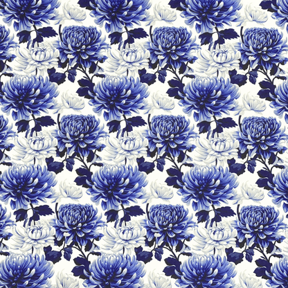 Printed Mini Matt Blue Delft - Ragland Fabrics