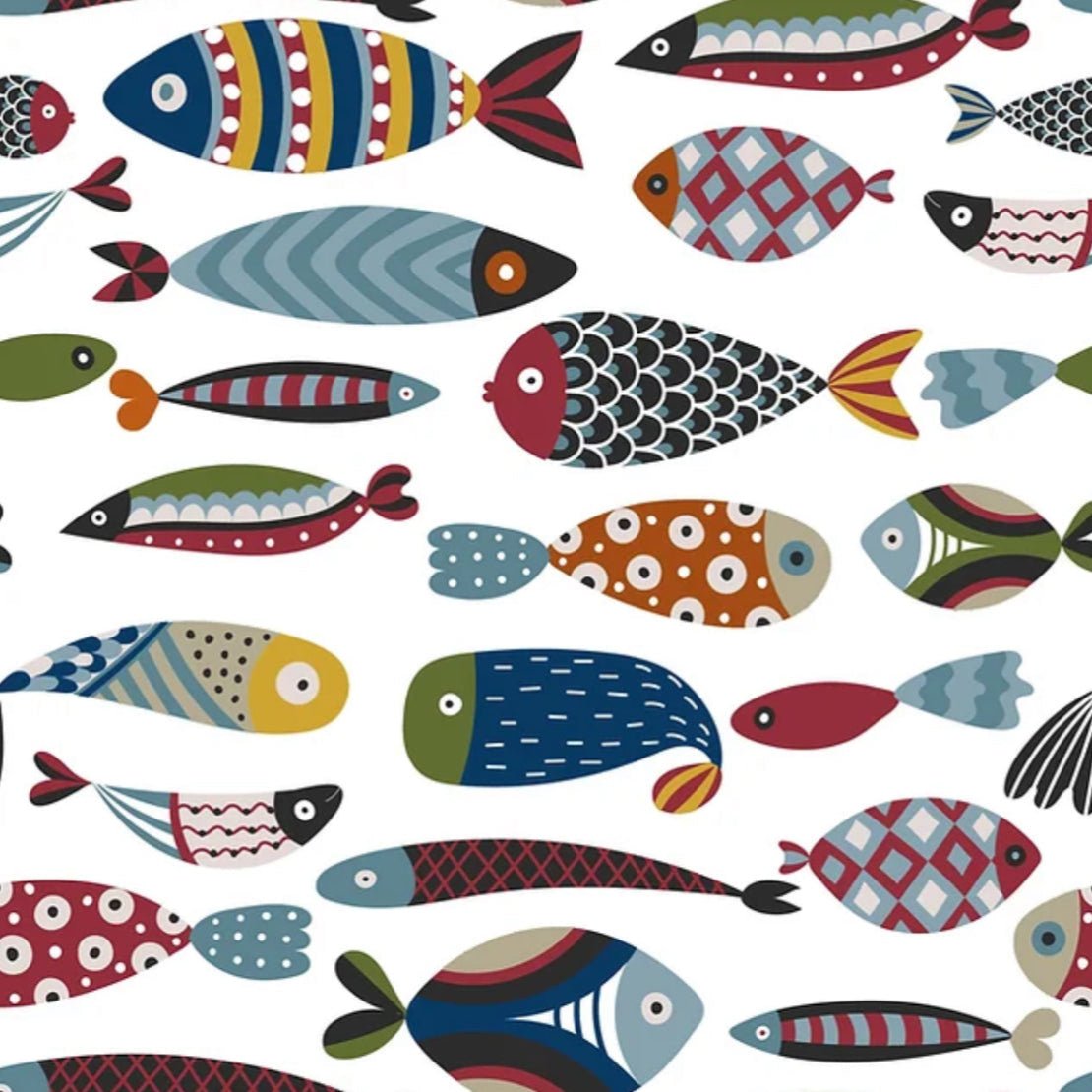 Printed Mini Matt Fish - Ragland Fabrics