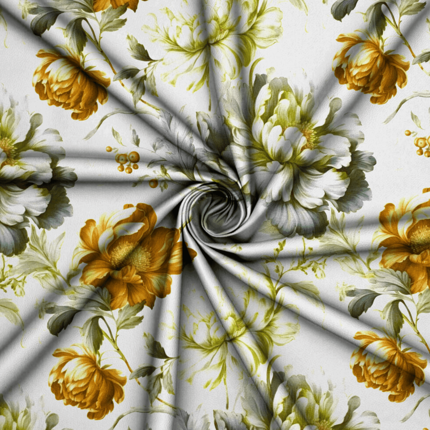 Printed Mini Matt Kyra Ochre - Ragland Fabrics