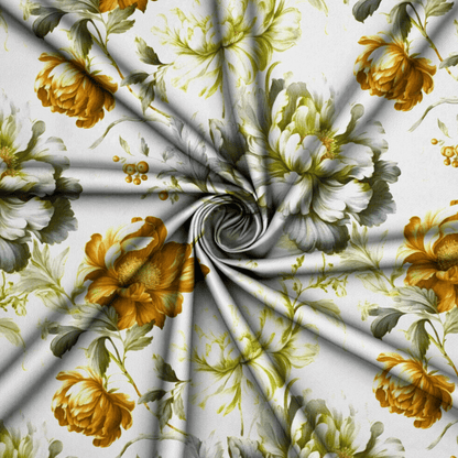 Printed Mini Matt Kyra Ochre - Ragland Fabrics