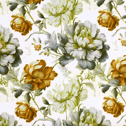 Printed Mini Matt Kyra Ochre - Ragland Fabrics