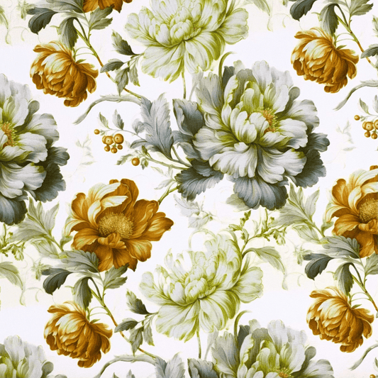 Printed Mini Matt Kyra Ochre - Ragland Fabrics