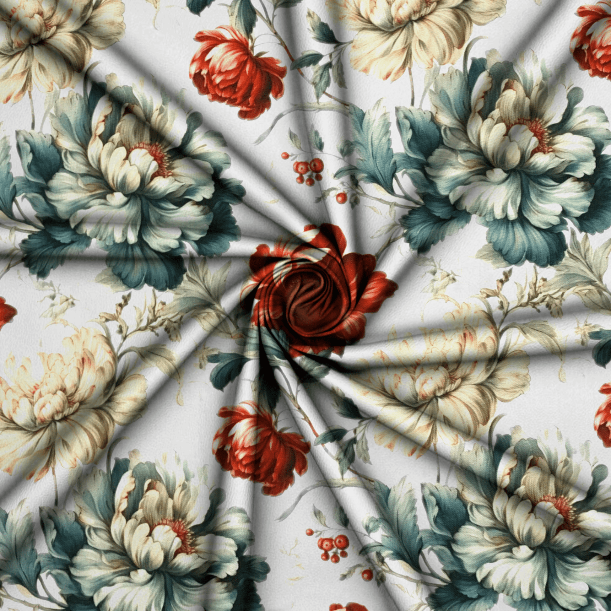 Printed Mini Matt Kyra Red - Ragland Fabrics