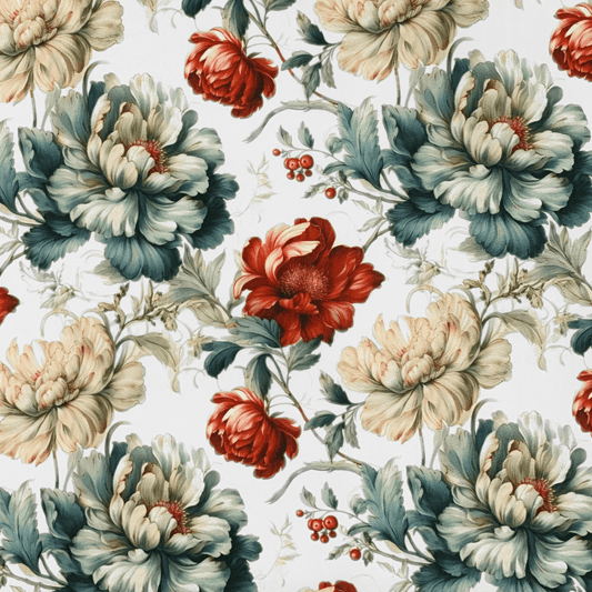 Printed Mini Matt Kyra Red - Ragland Fabrics