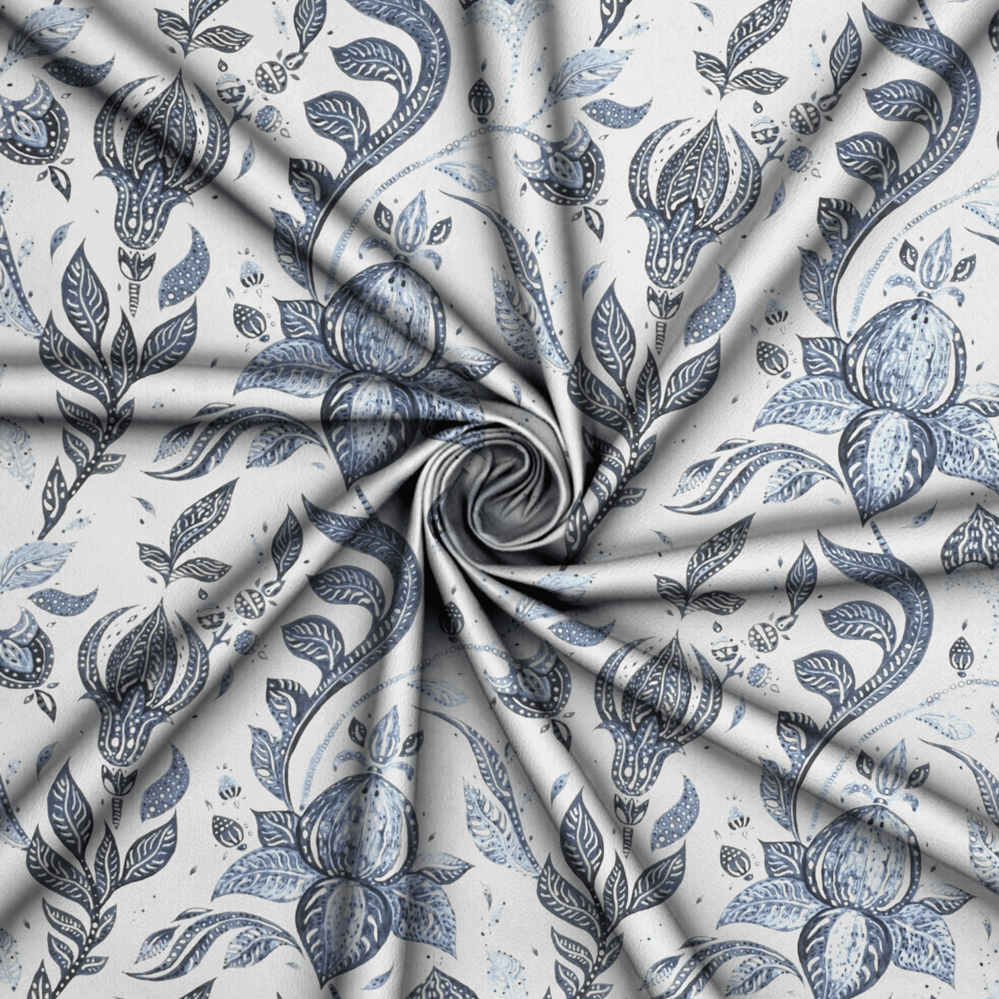 Printed Mini Matt Orinoco Blue - Ragland Fabrics