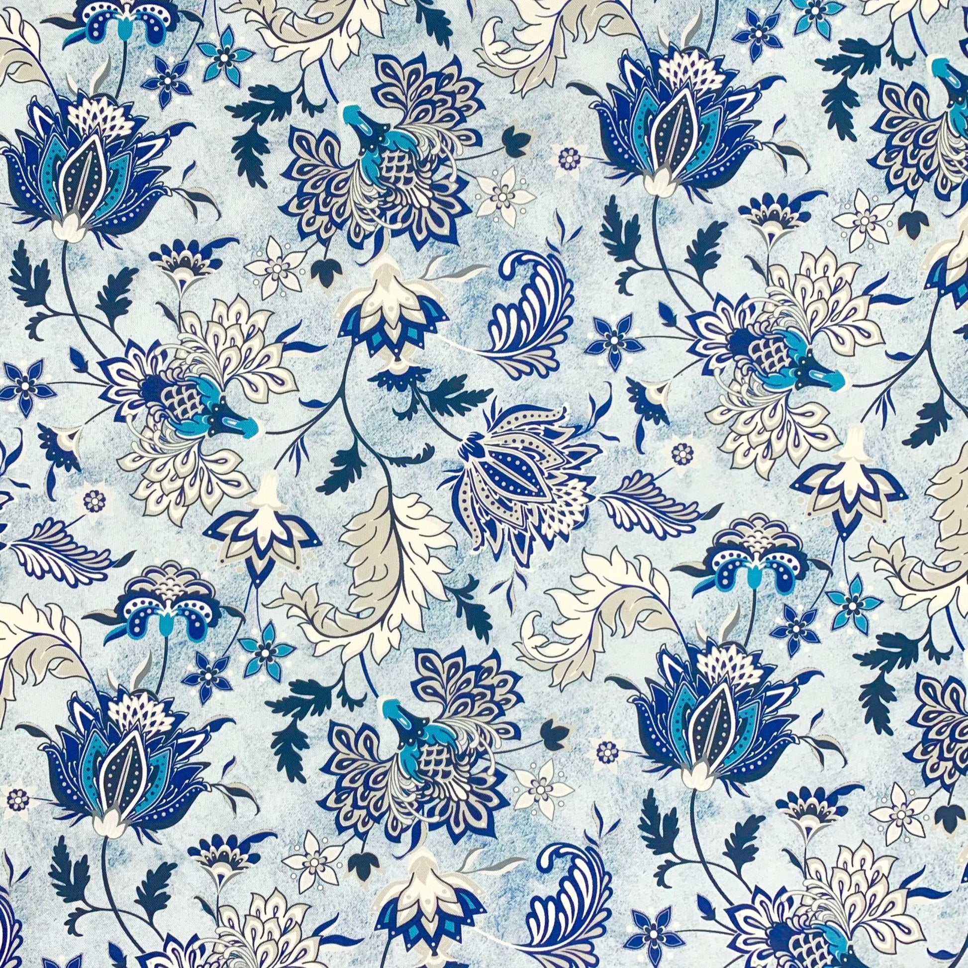 Printed Mini Matt Parvati Blue - Ragland Fabrics