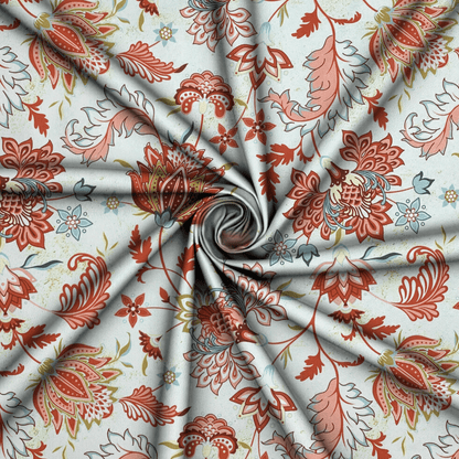 Printed Mini Matt Parvati Coral - Ragland Fabrics