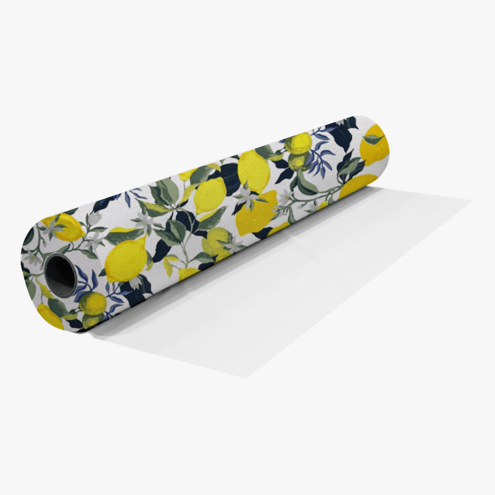 Printed Mini Matt Zesty Lemon White - Ragland Fabrics