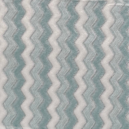 Printed Mongolian Fleece Chevron Baby Blue - Ragland Fabrics