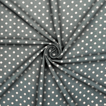 Printed Mongolian Fleece Grey & Pink Dot - Ragland Fabrics