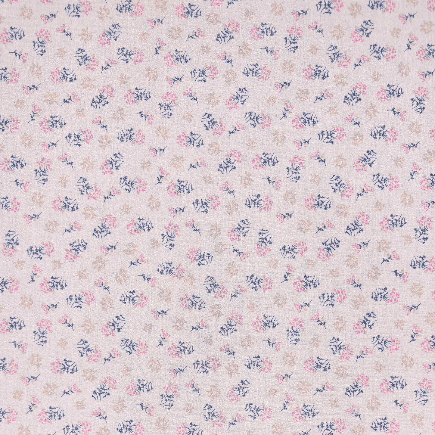 Printed Muslin Navy/Red Lavender - Ragland Fabrics