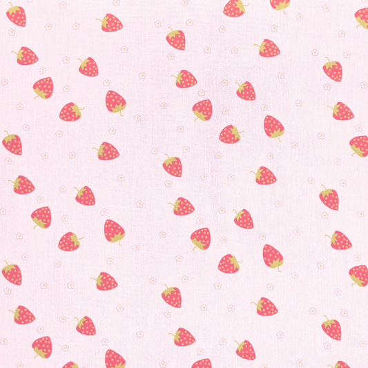 Printed Muslin Strawberry - Ragland Fabrics