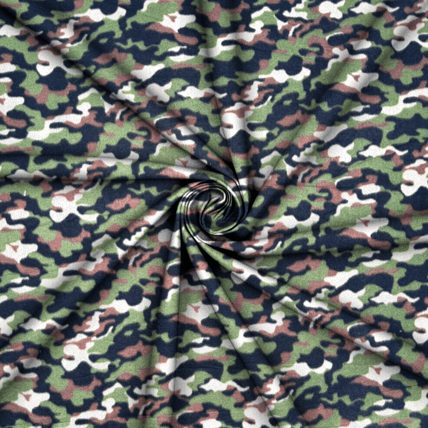 Printed Polar Fleece Camo Green & Brown Mini - Ragland Fabrics