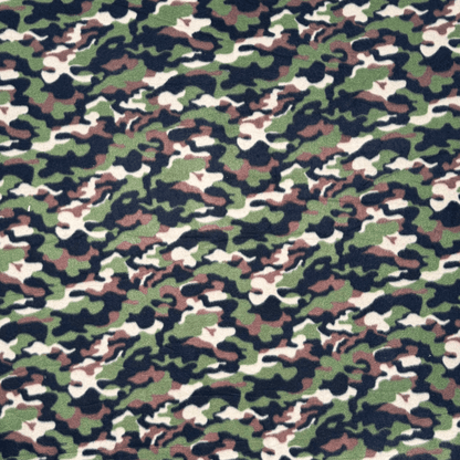 Printed Polar Fleece Camo Green & Brown Mini - Ragland Fabrics