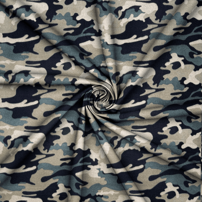 Printed Polar Fleece Camo Olive - Ragland Fabrics