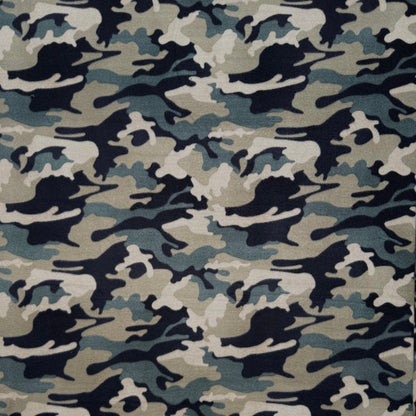 Printed Polar Fleece Camo Olive - Ragland Fabrics