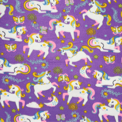 Printed Polar Fleece Lilac Unicorn - Ragland Fabrics