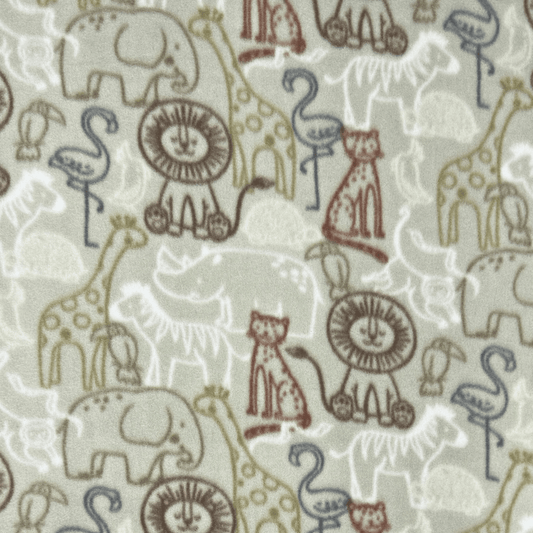 Printed Polar Fleece Safari - Ragland Fabrics
