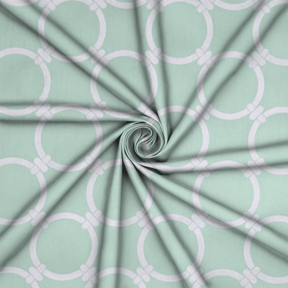 Printed Poly Cotton 140cm Circled Links - Ragland Fabrics