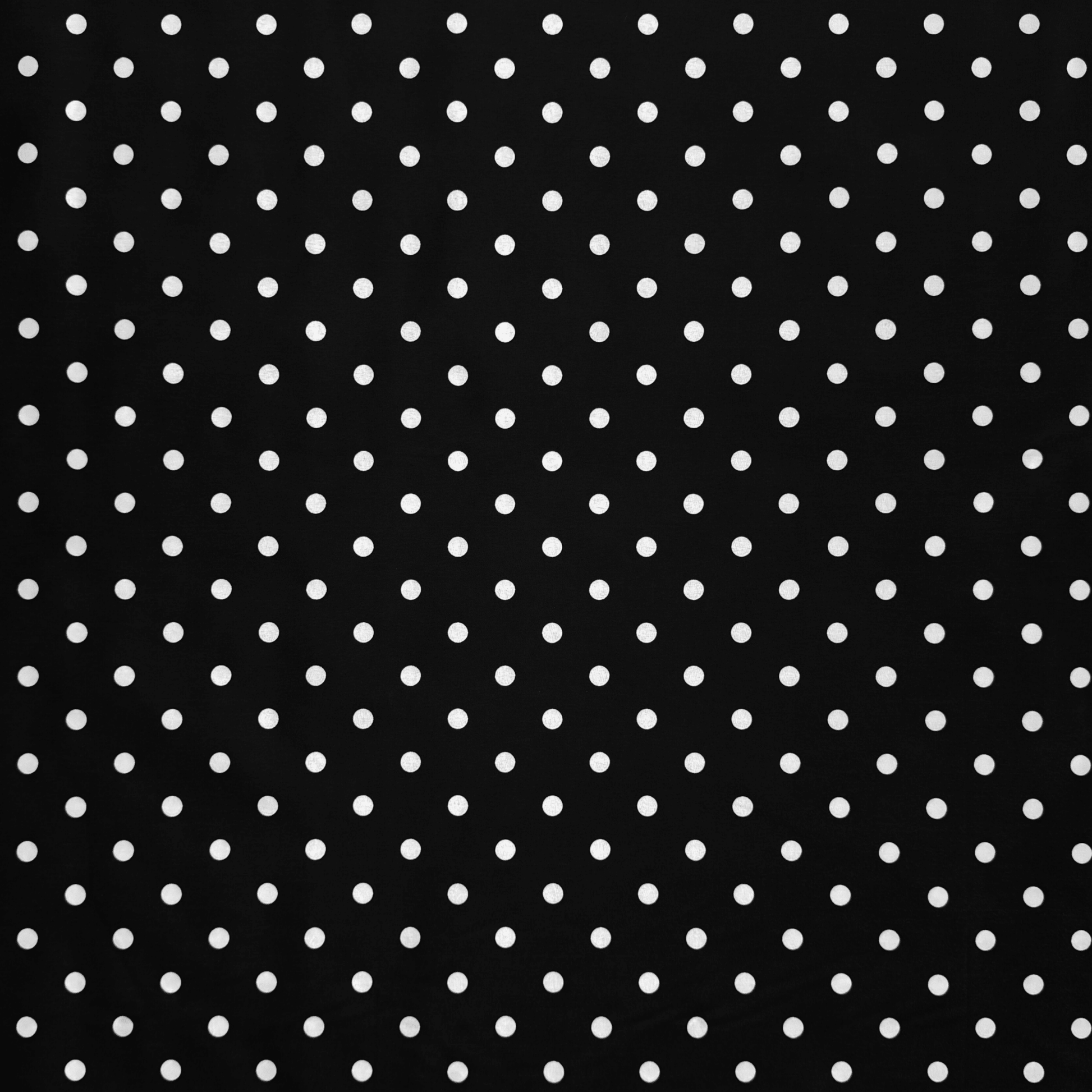 Printed Poly Cotton Spotty Black - Ragland Fabrics