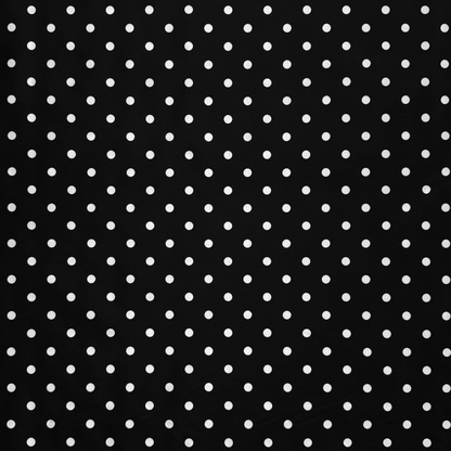 Printed Poly Cotton Spotty Black - Ragland Fabrics