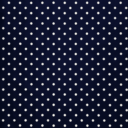 Printed Poly Cotton Spotty Navy - Ragland Fabrics