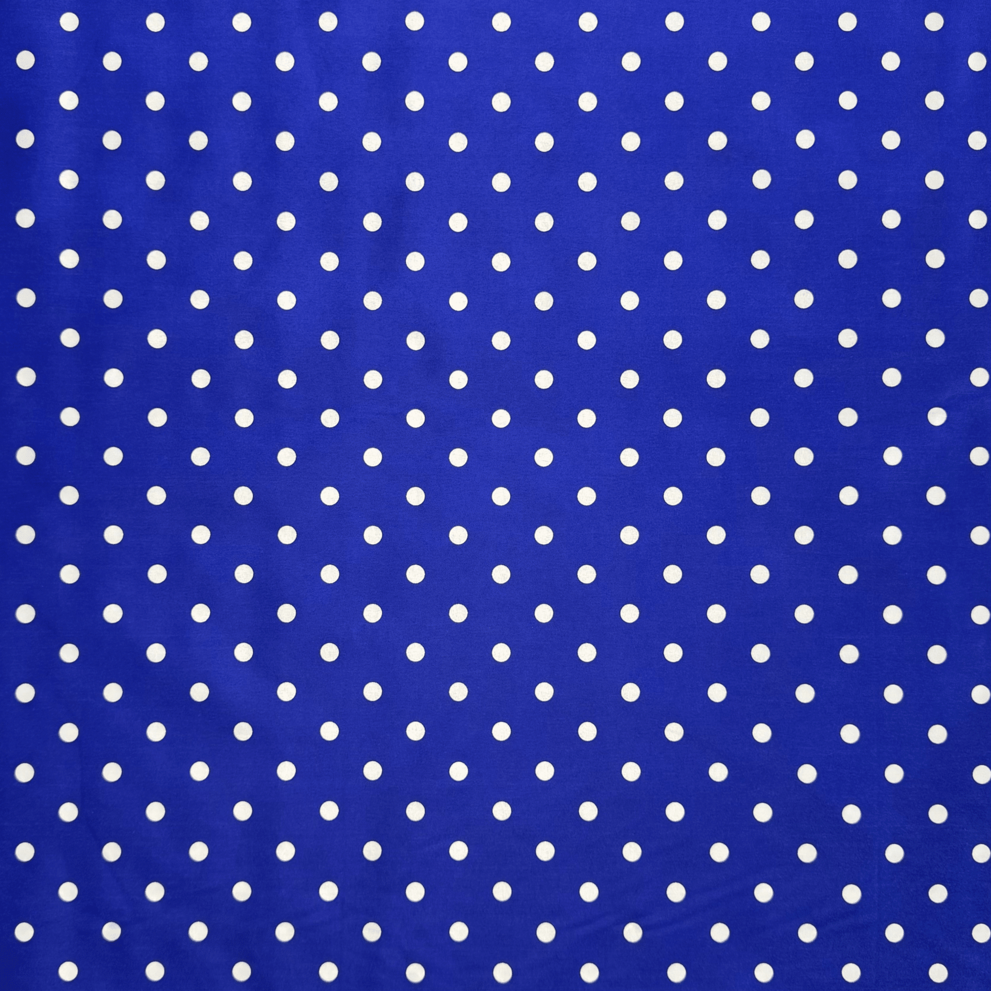 Printed Poly Cotton Spotty Royal - Ragland Fabrics