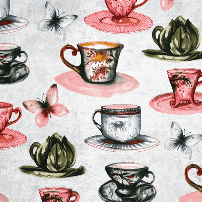 Printed Poly Cotton Teacups - CLOSEOUT - Ragland Fabrics