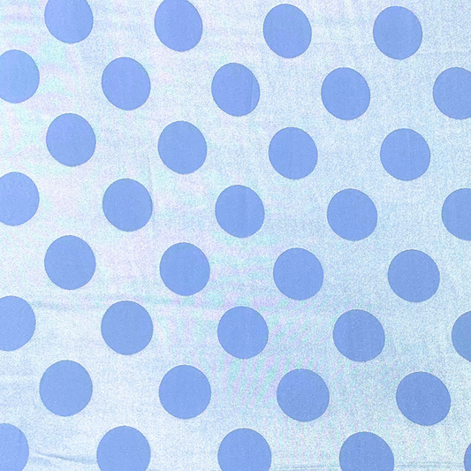 Printed Satin Blue Spots