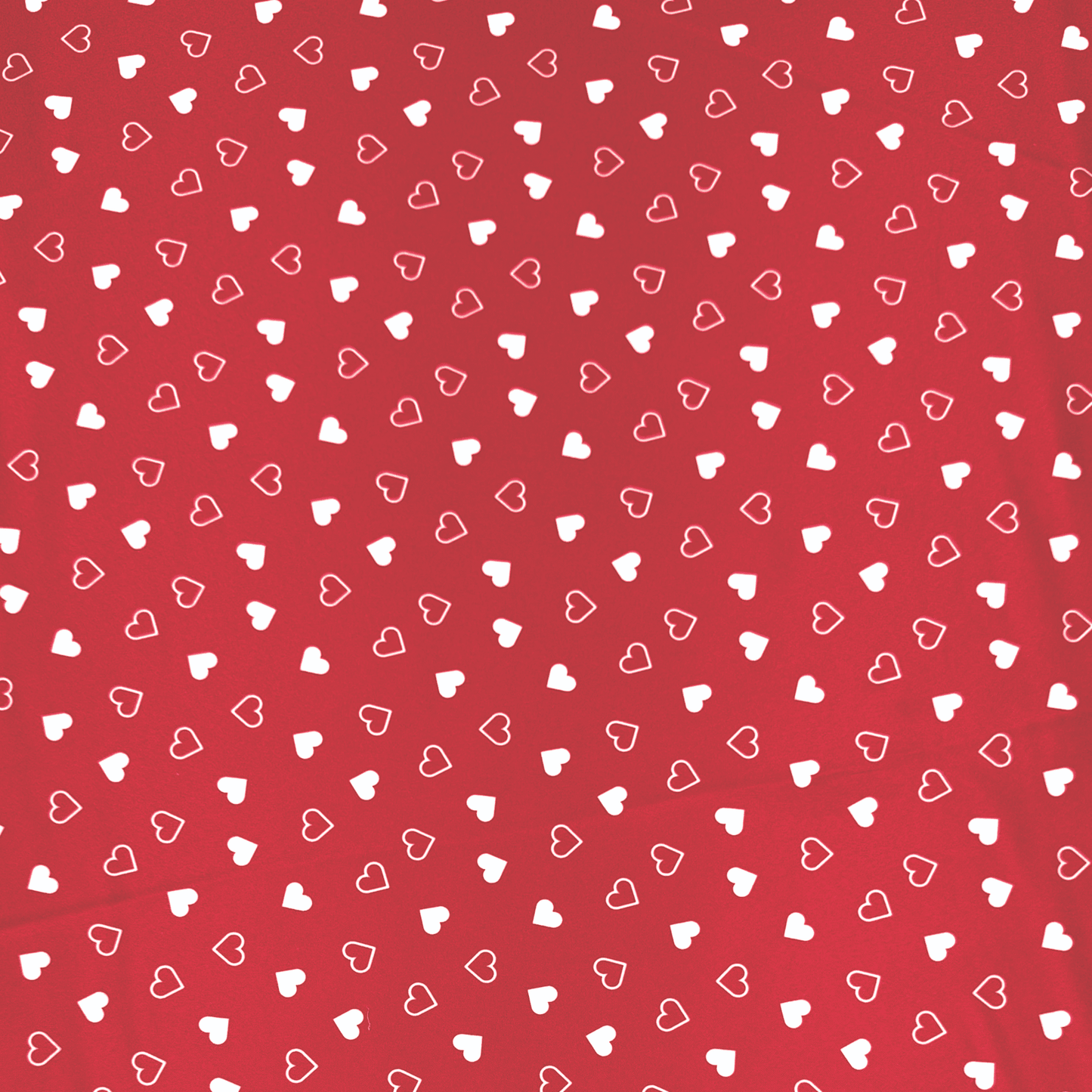 Printed Satin | Heart Red - Ragland Fabrics