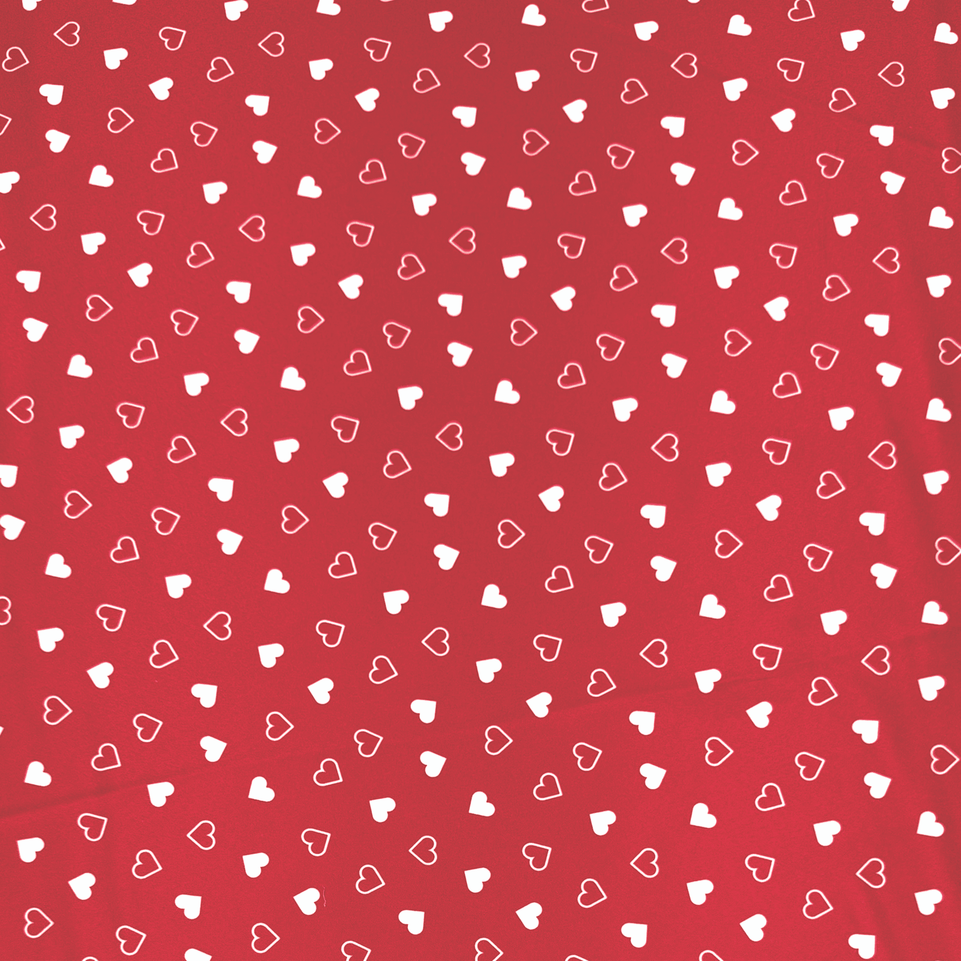 Printed Satin | Heart Red - Ragland Fabrics