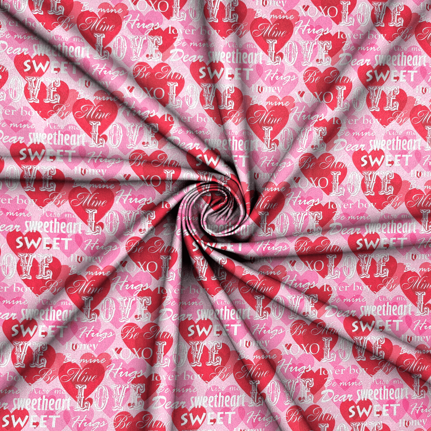 Printed Satin | Hugs - Ragland Fabrics