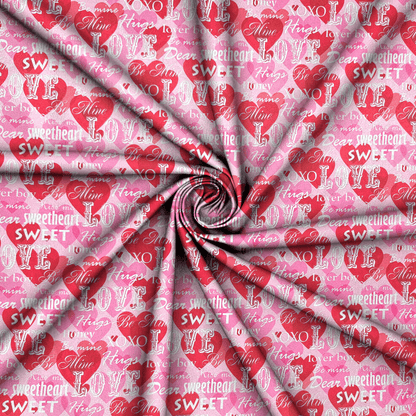 Printed Satin | Hugs - Ragland Fabrics