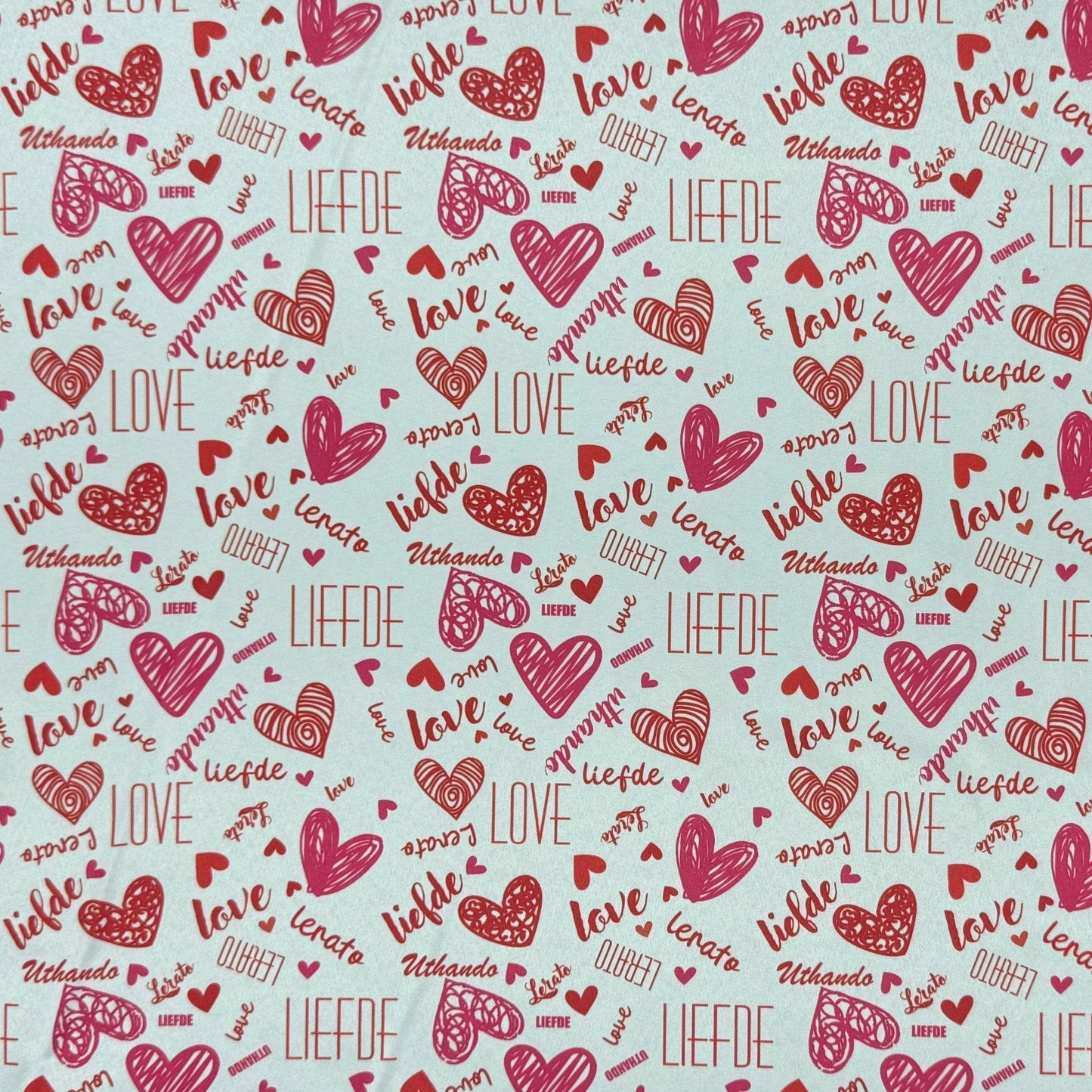 Printed Satin | Liefde - Ragland Fabrics