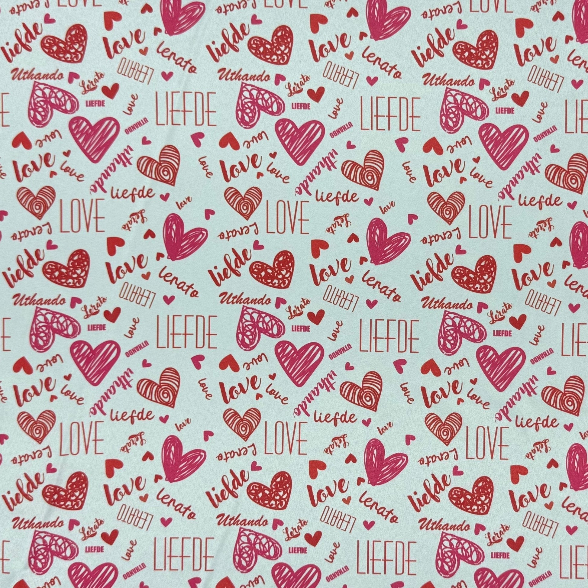 Printed Satin | Liefde - Ragland Fabrics