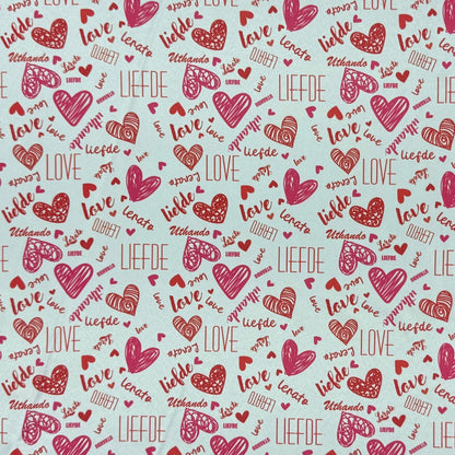 Printed Satin | Liefde - Ragland Fabrics