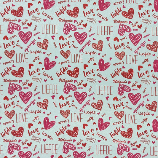 Printed Satin | Liefde - Ragland Fabrics