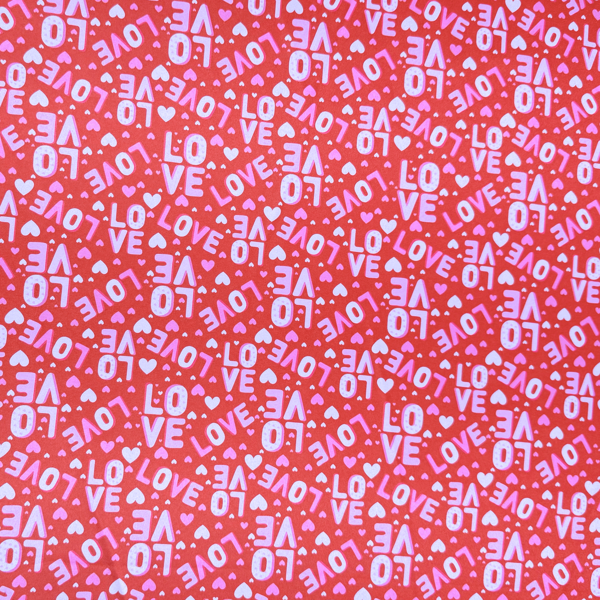 Printed Satin | Sweetheart - Ragland Fabrics