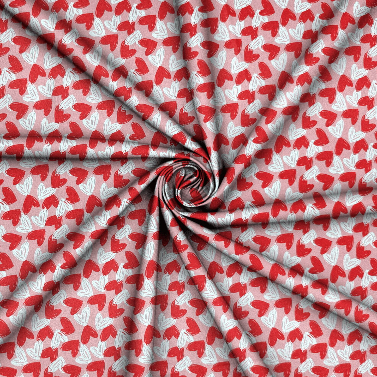 Printed Satin | With Love - Ragland Fabrics