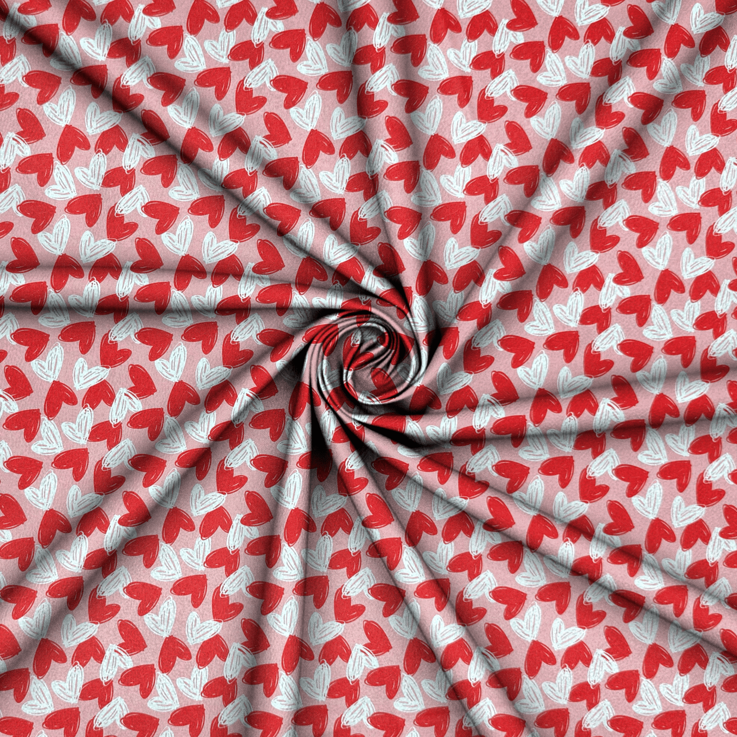 Printed Satin | With Love - Ragland Fabrics