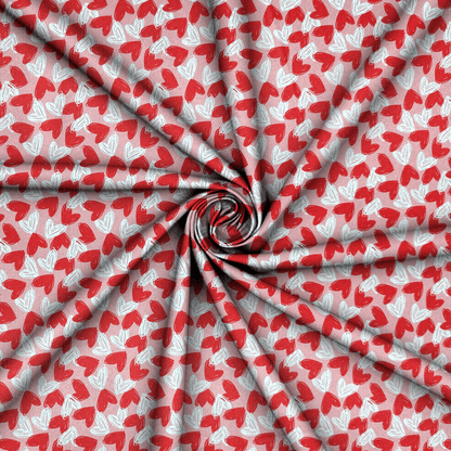 Printed Satin | With Love - Ragland Fabrics