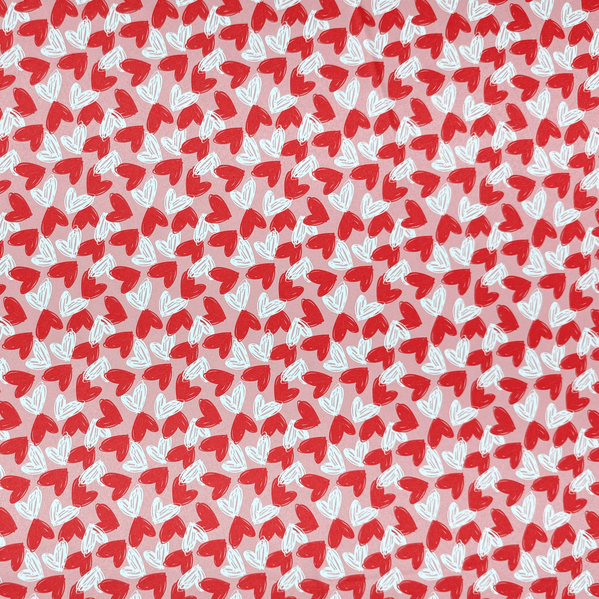 Printed Satin | With Love - Ragland Fabrics