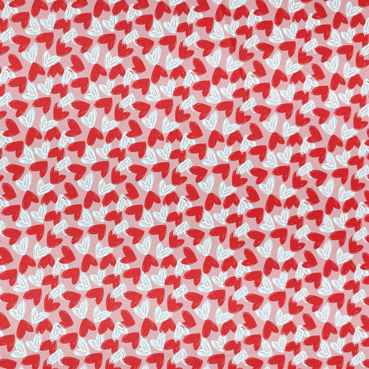 Printed Satin | With Love - Ragland Fabrics