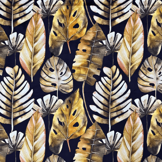 Printed Velvet Autum Leaf - Ragland Fabrics