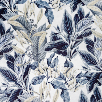 Printed Velvet Bougainvillea Blue 140cm - Ragland Fabrics