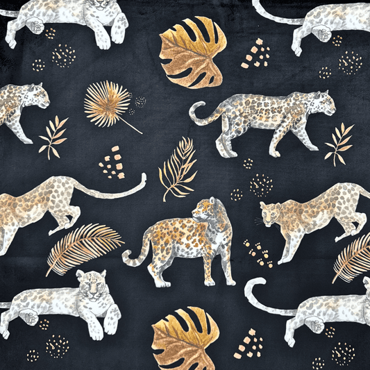 Printed Velvet Leopard Leaf - Ragland Fabrics